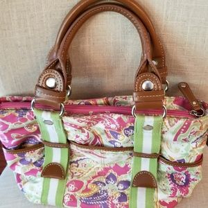 Purse with leather strap